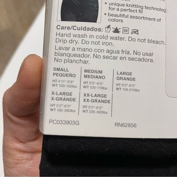 No Nonsense Super Opaque Tights control top -size small - Picture 5 of 6